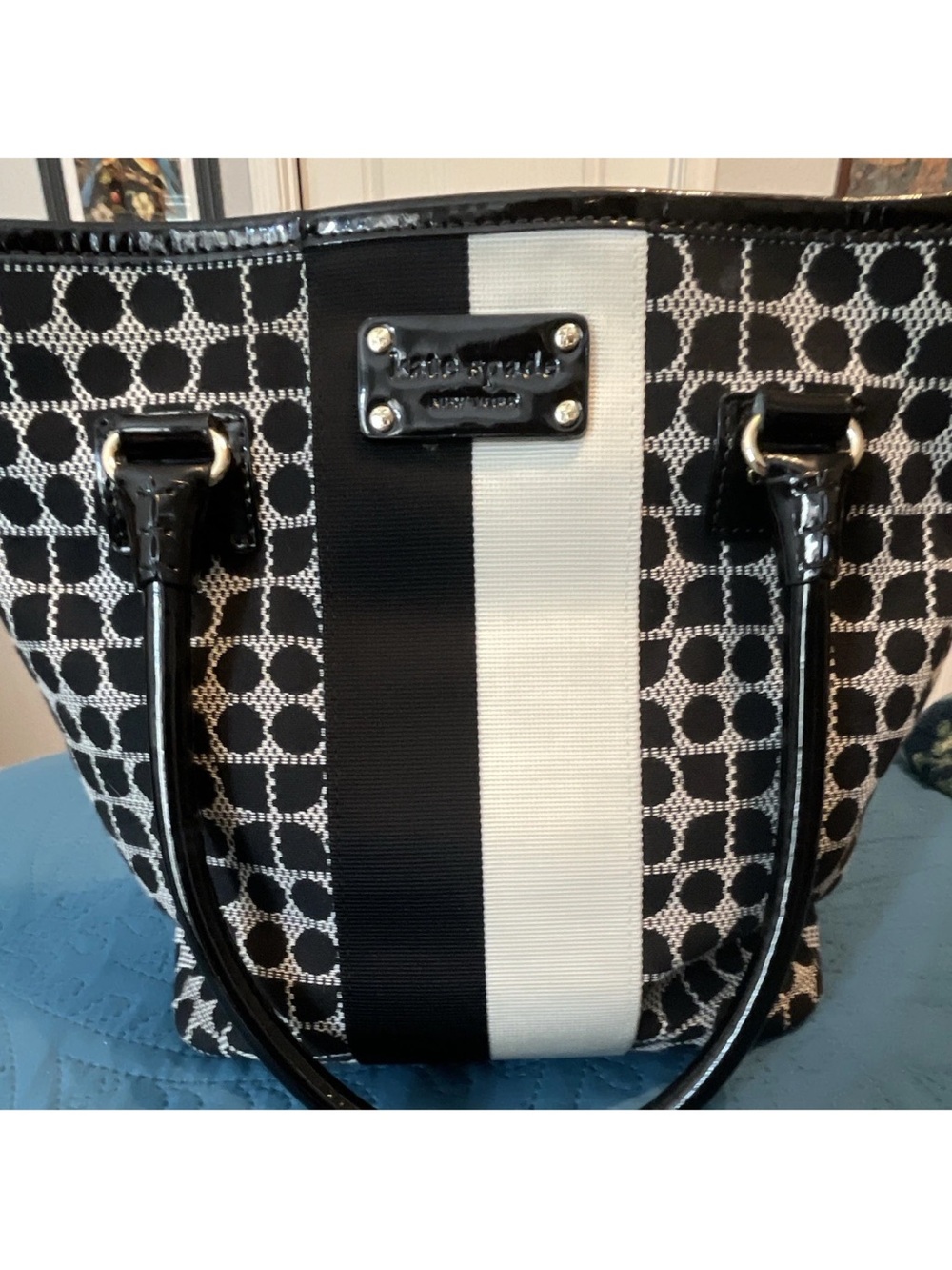 Kate Spade small tote in black and white! - Picture 2 of 8